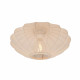 Lampada da soffitto in metallo e paralume in tessuto dal design moderno