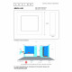 Lampada da soffitto media quadrata in alluminio diffusore a led dimmerabile