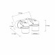 Lampada da soffitto moderna per esterno con struttura in alluminio e 2 diffusori