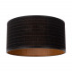 Lampada da soffitto moderna struttura in metallo e diffusore in rattan