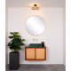 Lampada da soffitto per bagno con struttura in metallo e tre diffusori in vetro