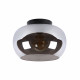 Lampada da soffitto piccola struttura moderna in metallo e diffusore in vetro