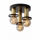 Lampada da soffitto rotonda in metallo a 3 diffusori dal design moderno
