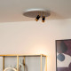 Lampada da soffitto struttura in acciaio e doppio diffusore a led dimmerabile