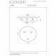 Lampada da soffitto struttura in acciaio e triplo diffusore a led dimmerabile
