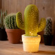 Lampada da tavolo a forma di cactus con struttura in ceramica dal design moderno