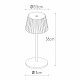 Lampada da tavolo a led ricaricabile in alluminio per esterno dal design moderno