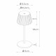 Lampada da tavolo a led ricaricabile in alluminio per esterno dal design moderno