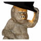 Lampada da tavolo con base a forma di orango con cappello in PVC