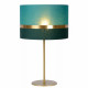 Lampada da tavolo con base a stelo in metallo moderna e paralume in lino