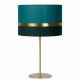 Lampada da tavolo con base a stelo in metallo moderna e paralume in lino