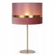 Lampada da tavolo con base a stelo in metallo moderna e paralume in lino