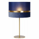 Lampada da tavolo con base a stelo in metallo moderna e paralume in lino