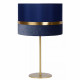 Lampada da tavolo con base a stelo in metallo moderna e paralume in lino