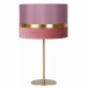 Lampada da tavolo con base a stelo in metallo moderna e paralume in lino
