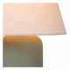 Lampada da tavolo con base in ceramica e diffusore in lino