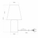 Lampada da tavolo con base in ceramica e diffusore in lino