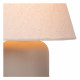Lampada da tavolo con base in ceramica e diffusore in lino