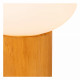 Lampada da tavolo con base in legno e diffusore in vetro opalino