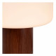 Lampada da tavolo con base in legno e diffusore in vetro opalino