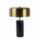 Lampada da tavolo con base in marmo e diffusore in metallo dal design elegante