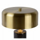 Lampada da tavolo con base in marmo e diffusore in metallo dal design elegante