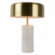 Lampada da tavolo con base in marmo e diffusore in metallo dal design elegante