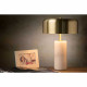 Lampada da tavolo con base in marmo e diffusore in metallo dal design elegante