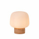 Lampada da tavolo con base in marmo e diffusore in vetro opalino
