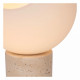 Lampada da tavolo con base in marmo e diffusore in vetro opalino