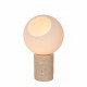 Lampada da tavolo con base in marmo e diffusore in vetro opalino
