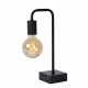 Lampada da tavolo con base in marmo e struttura in stile moderno in acciaio