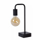 Lampada da tavolo con base in marmo e struttura in stile moderno in acciaio