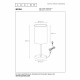 Lampada da tavolo con base in metallo e diffusore in acrilico dal design moderno