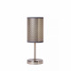 Lampada da tavolo con base in metallo e diffusore in acrilico dal design moderno