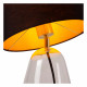 Lampada da tavolo con base in vetro e diffusore in tessuto