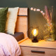 Lampada da tavolo con diffusore in metallo dal design moderno