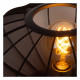 Lampada da tavolo con diffusore in tessuto rotondo dal design moderno