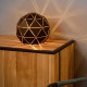 Lampada da tavolo con diffusore rotondo in metallo dal design moderno