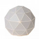 Lampada da tavolo con diffusore rotondo in metallo dal design moderno