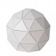 Lampada da tavolo con diffusore rotondo in metallo dal design moderno