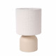 Lampada da tavolo con paralume in cotone dal design moderno
