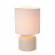 Lampada da tavolo con paralume in cotone dal design moderno