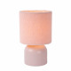 Lampada da tavolo con paralume in cotone dal design moderno
