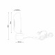 Lampada da tavolo con struttura e diffusore in acciaio dal design moderno