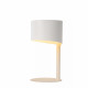 Lampada da tavolo con struttura e paralume in metallo dal design moderno