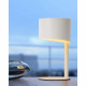 Lampada da tavolo con struttura e paralume in metallo dal design moderno