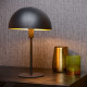 Lampada da tavolo con struttura in acciaio e diffusore a forma di fungo