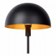 Lampada da tavolo con struttura in acciaio e diffusore a forma di fungo