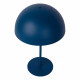 Lampada da tavolo con struttura in acciaio e diffusore a forma di fungo